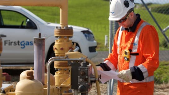 Hero Man looking at the gas pipe