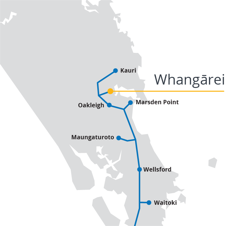 Firstgas NetworkMap Whangarei